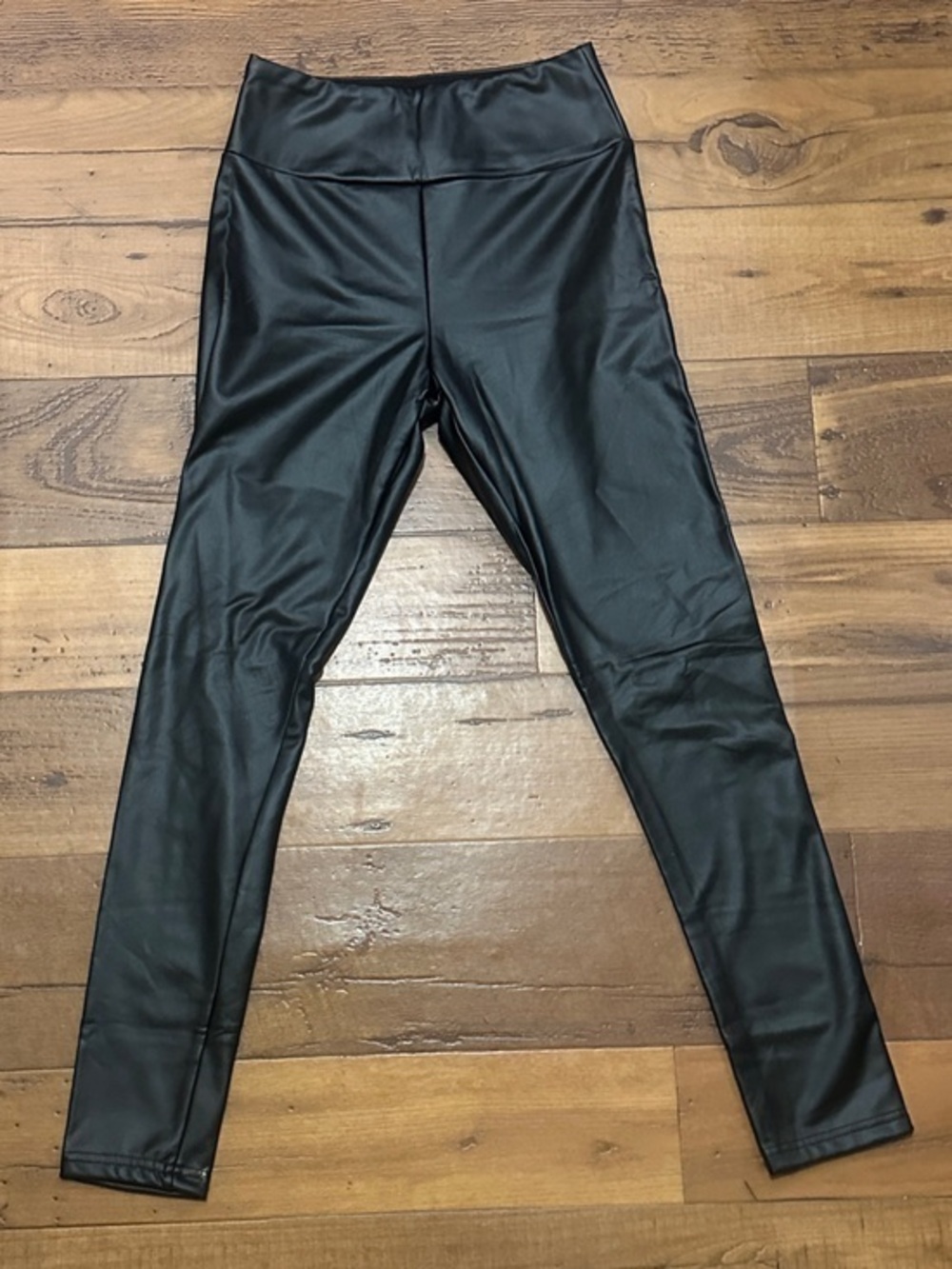 Black Faux Leather High Waist Leggings
